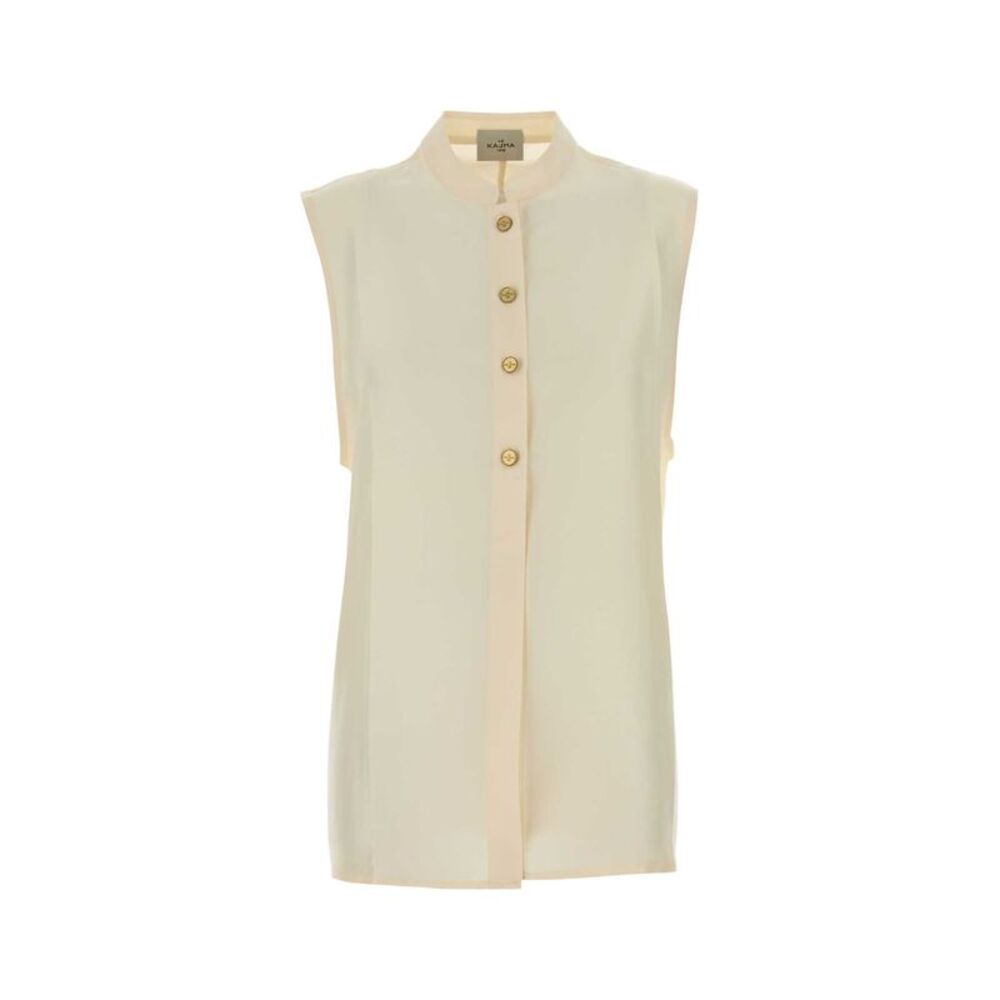 Le Kasha Women Cream Silk Shirt